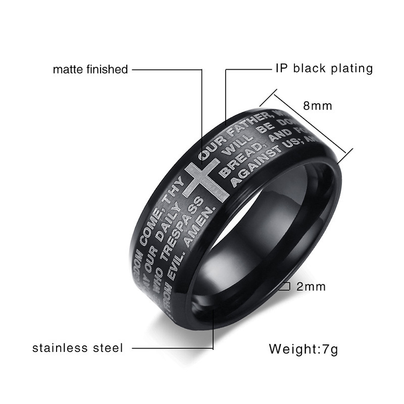 Sanskrit Ohm Stainless Steel Ring Men - Image 7