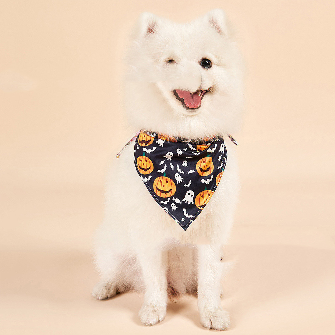 Pet Halloween Double-sided Saliva Towel