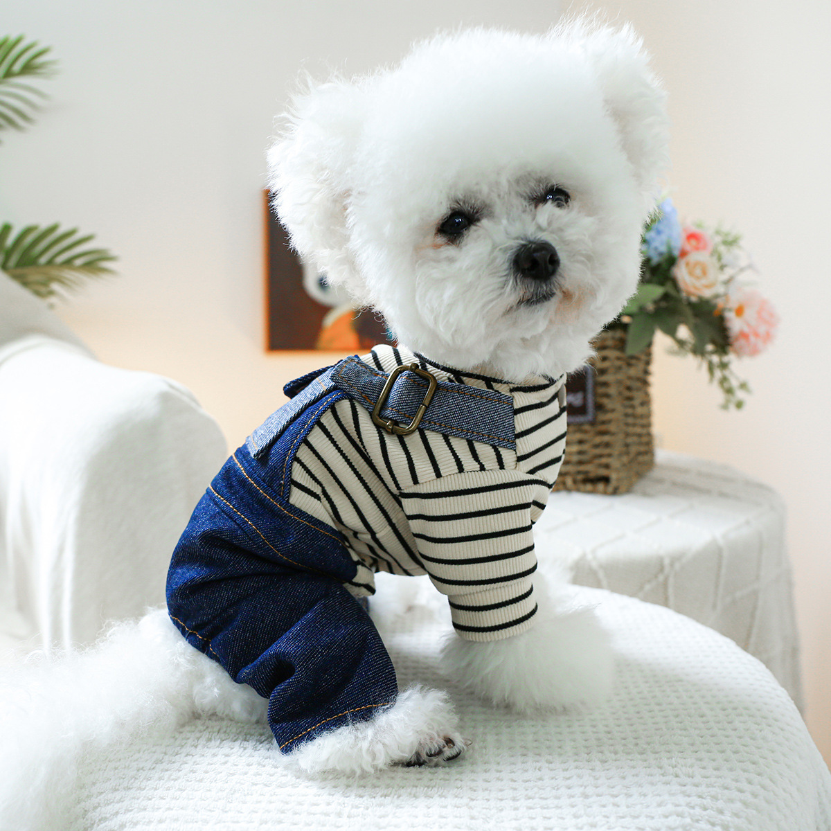 Heart-Shaped Retro Suspender Pants Suit - Image 3