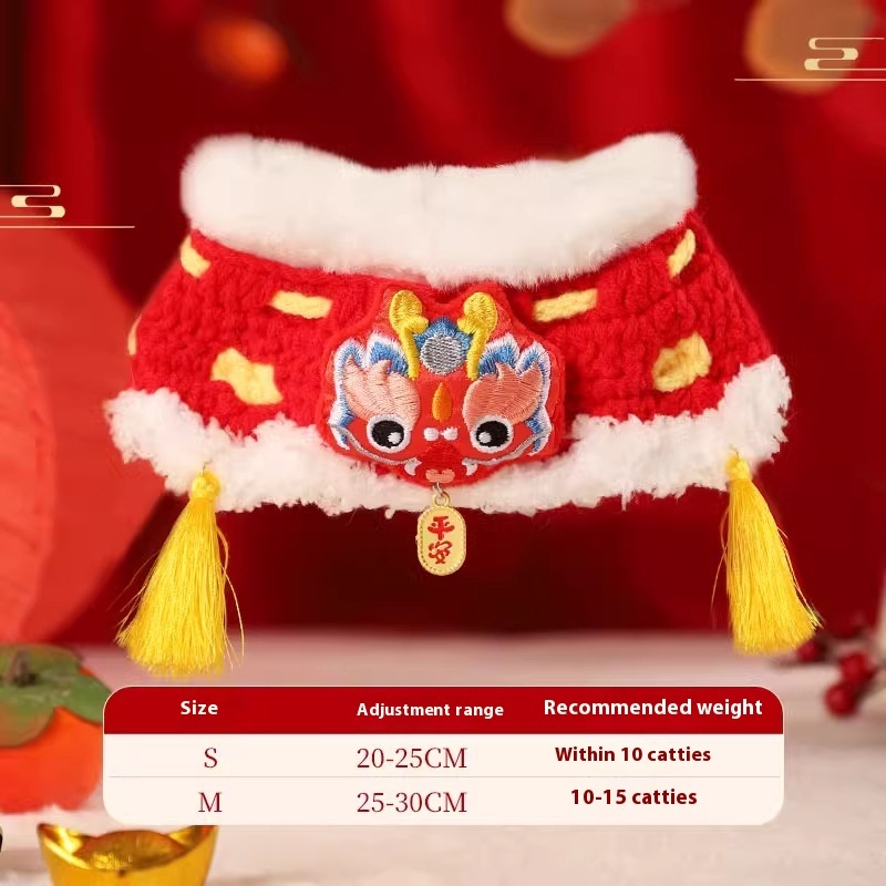 Pet Cat New Year Scarf Collar - Image 5