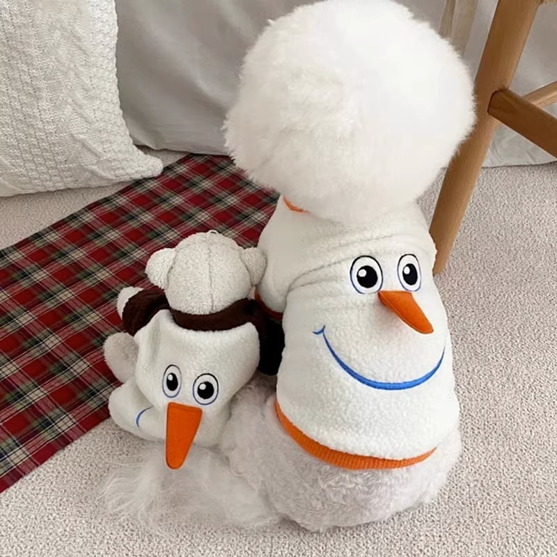 Funny Transformation Snowman Dog Hoodie
