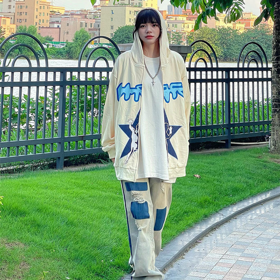 Women's Hooded Printed Cardigan - Image 2