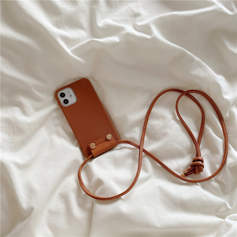 Simple Leather Lanyard Phone Case - Image 6