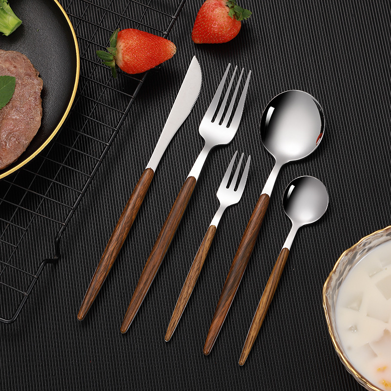 Stainless Steel Cutlery With Wood Handle - Image 4