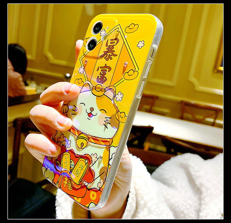 Zhaocai Cat Adhesive Mobile Phone Case - Image 2