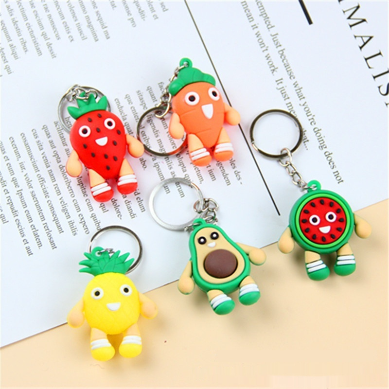 Emulational Fruit Bag Keychain Pendant