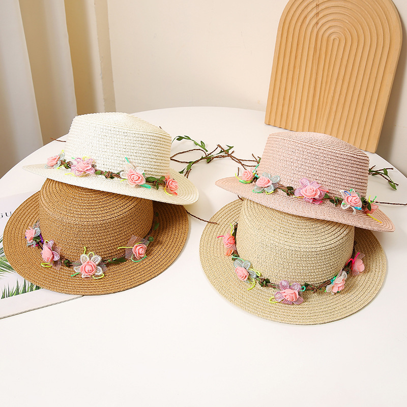 Women's Flat Sun Protection Straw Hat