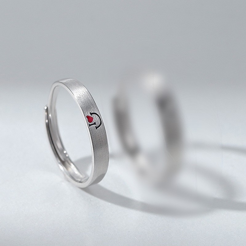 Love Smiling Face Couple Ring Men - Image 3