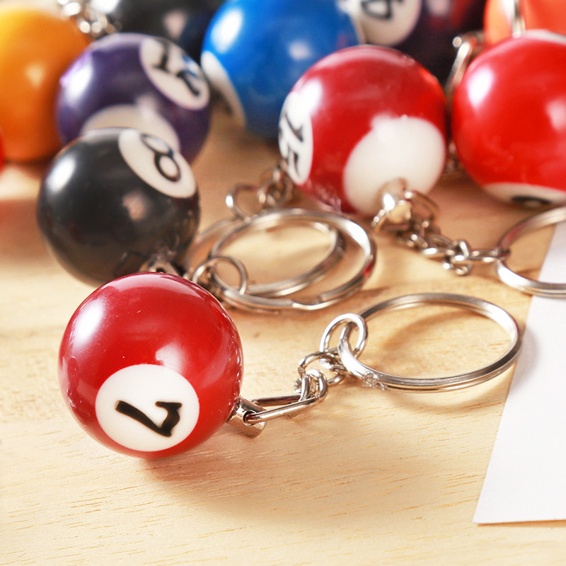 Mini Billiards Color Ornament Keychain