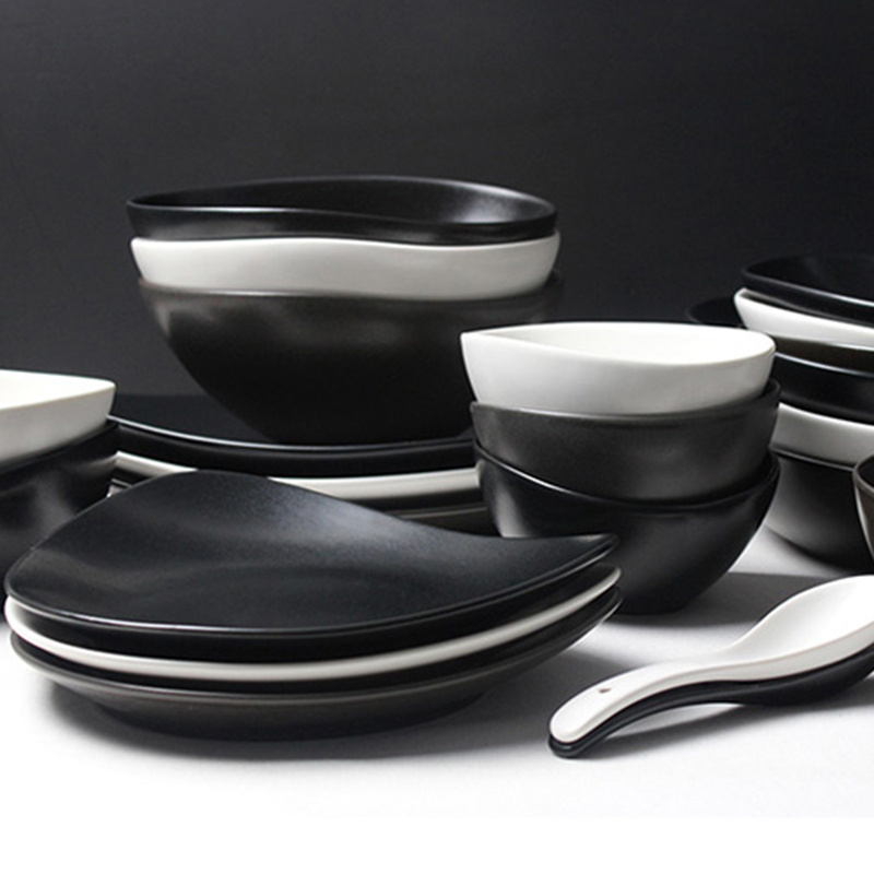 Irregular Household Ceramic Bowls And Plates