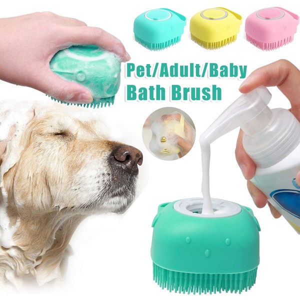 Pet Cat Silicone Dog Bath Massage Brush