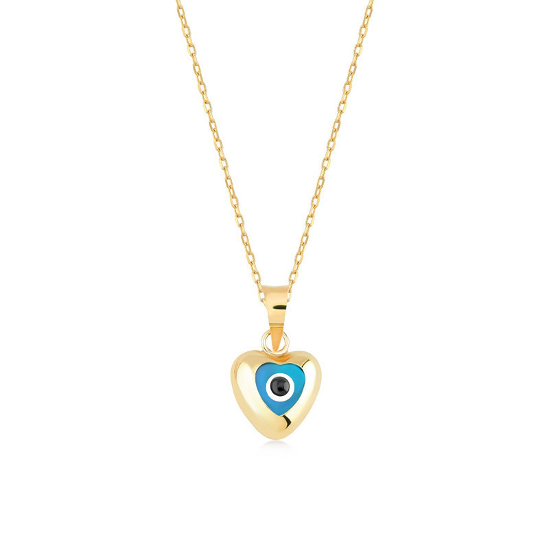 Devil's Eye Zircon Heart Necklace - Image 2