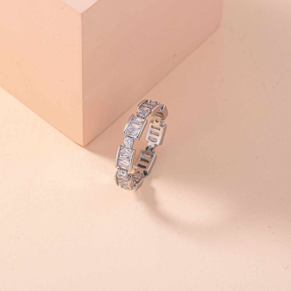 Female Zircon Square Ring