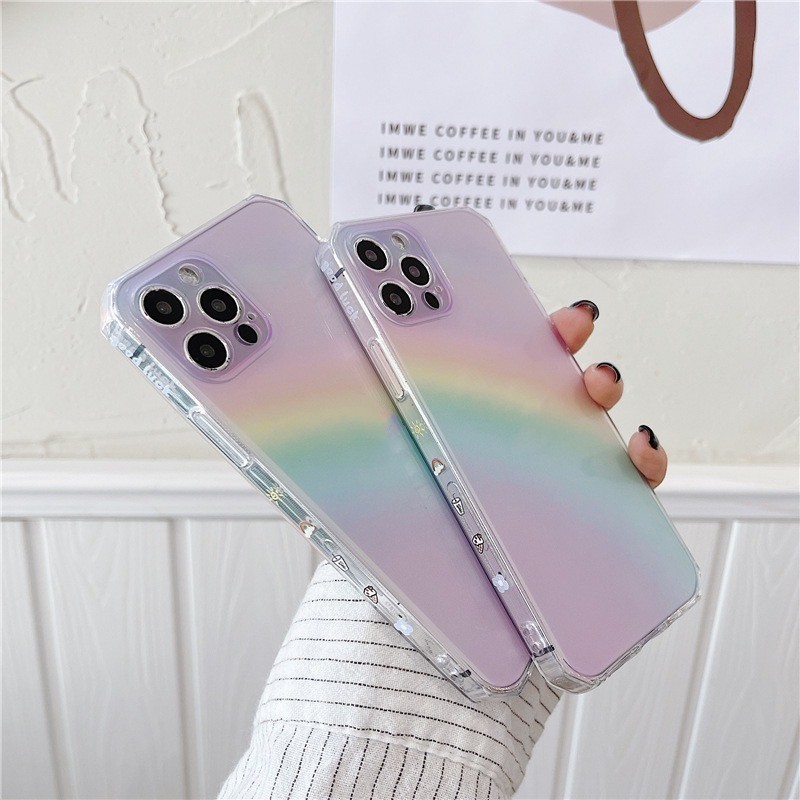 Side Rainbow Transparent Phone Case - Image 2