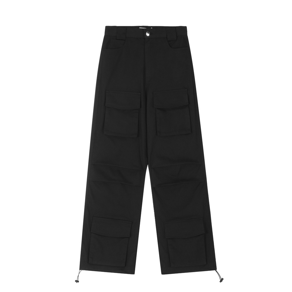 Multi Pocket Wide Leg Trousers For Men - Image 2