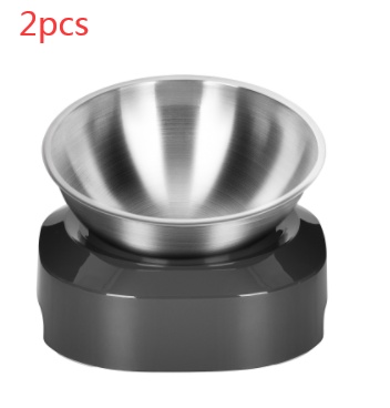 Pet Stainless Steel Bowl Pet Double Night - Image 7