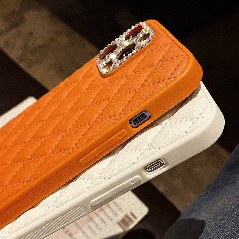 Fashion Leather Lattice Phone Case - Image 6