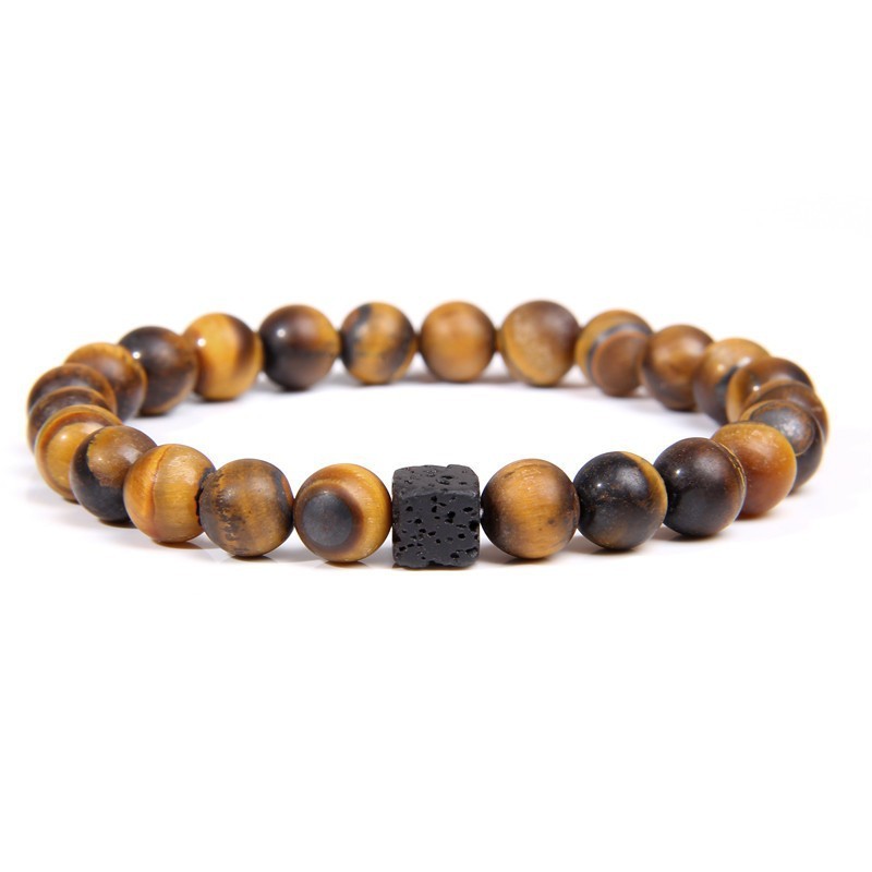 Natural Yellow Tiger Eye Bracelet For Men - Image 9