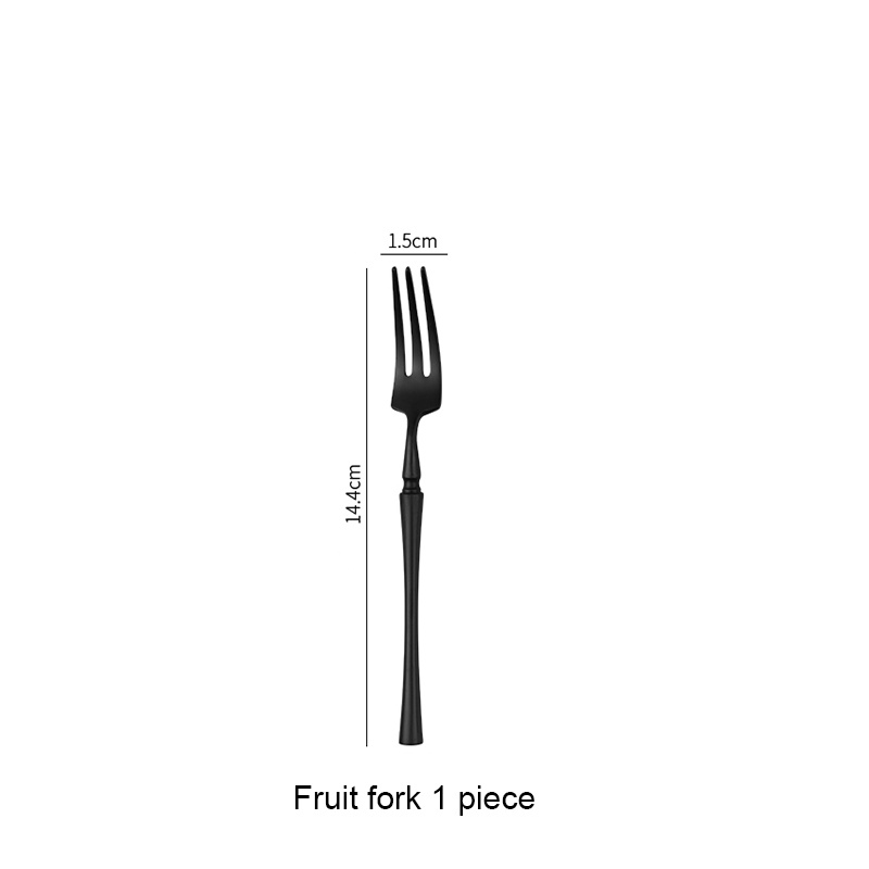 Matte Black Stainless Steel Luxury Flatware Set - Image 4
