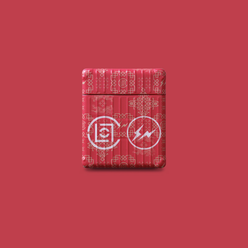 New Year Red Suitcase Earphone Case