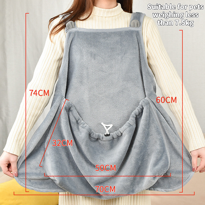 Non-Stick Cat Holding Arctic Velvet Fur Pet Bib - Image 2