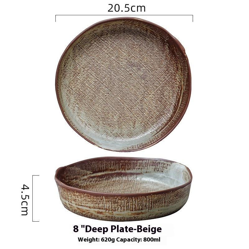 Creative Retro Ceramic Deep Plates - Image 7