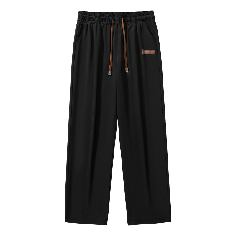 Straight Ice Silk Leisure Trousers For Men - Image 3