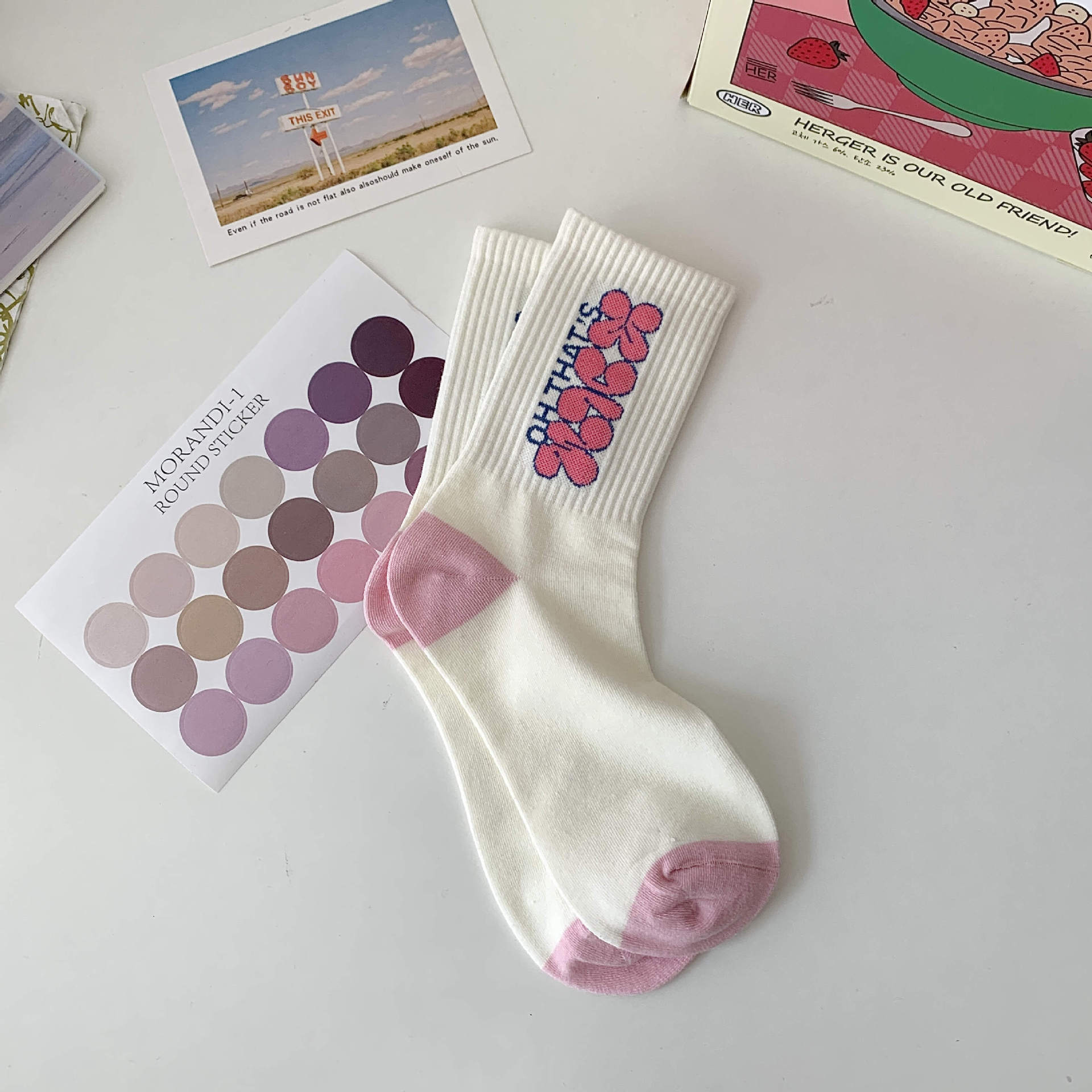 Women Cute Sweet Harajuku Flower Socks - Image 8
