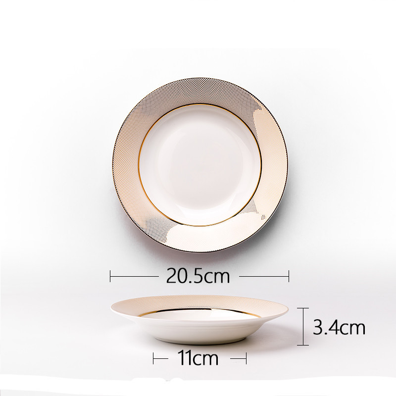 Household Bone China Nordic Light Plates - Image 7