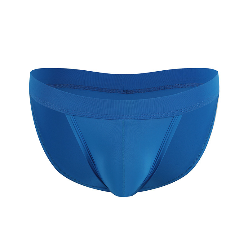 Low Waist Ice Silk Solid Color Men Underwear - Image 4