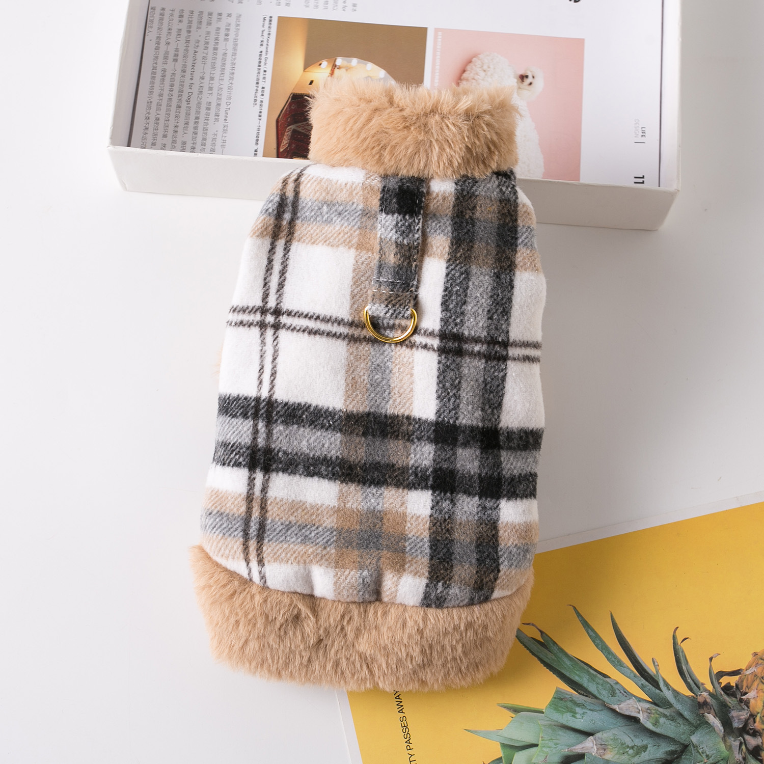 Pet Thickening Checkered Dog Suit - Image 5