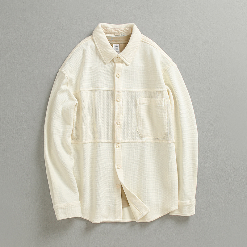 Vintage Woolen Long-sleeved Shirt