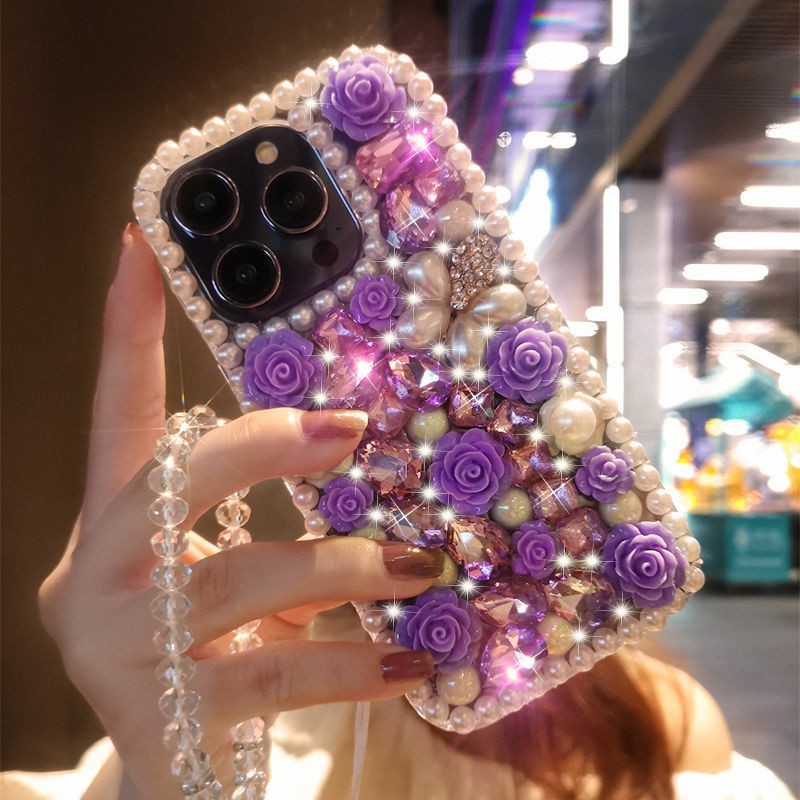 Fashion Flower Shiny Phone Case - Image 3
