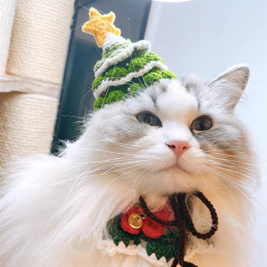 Pet Christmas Handmade Woolen Pet Hat