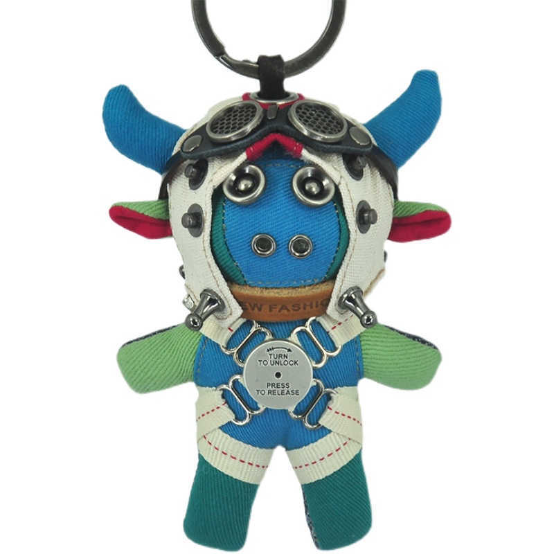 Cute Cow Retro Pilot's Little Pendant Keychain - Image 4