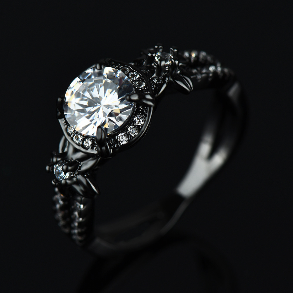 Black Gold Opal Diamond Men Ring - Image 10