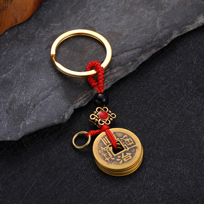 Creative Brass Fortune Cat Keychain - Image 9