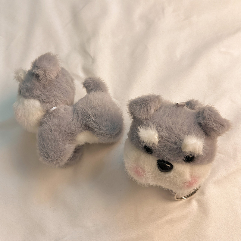 Cute Gray And White Puppy Earphone Case