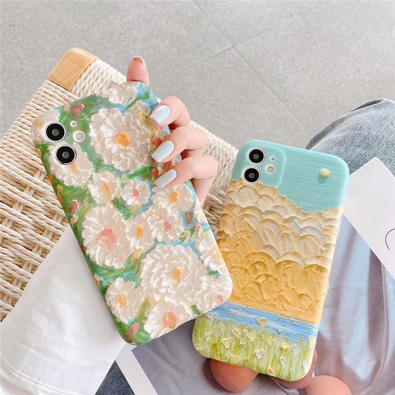 Oil Painting Daisy Phone Case - Image 4