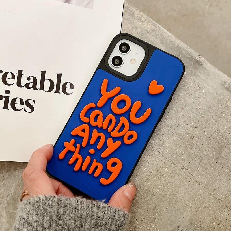 Silicone Contrasting English Leather Phone Case - Image 4