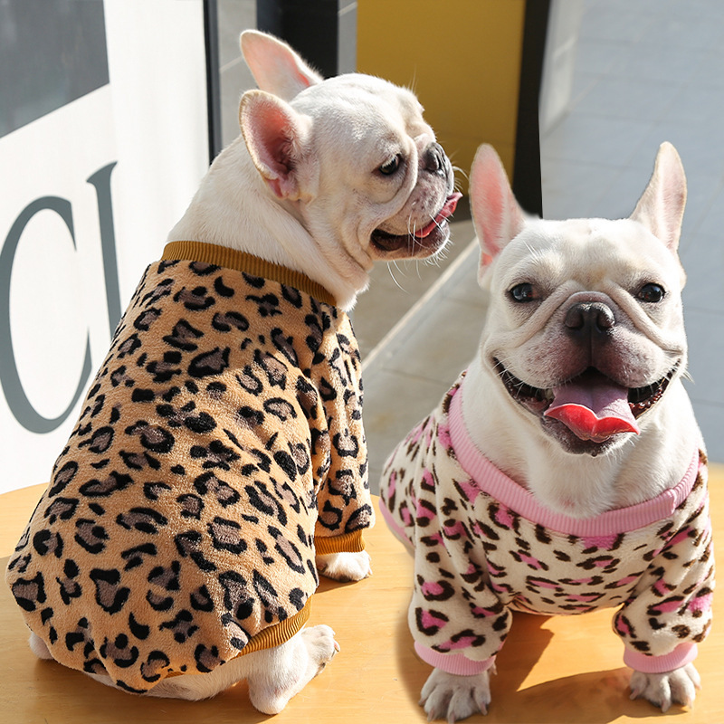 Pet Leopard Printed Warm Pajamas Jacket - Image 2
