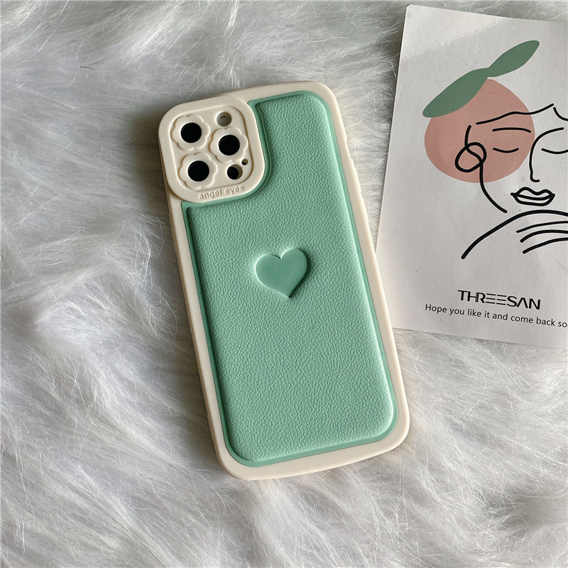 Embossed Love Faux Leather Phone Case