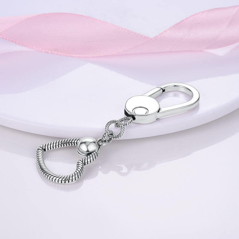 Sterling Silver Pouch Charm Keychain