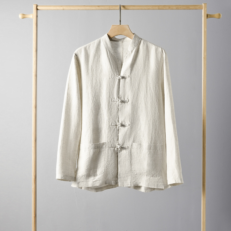 Chinese-Style Loose Linen Shirt