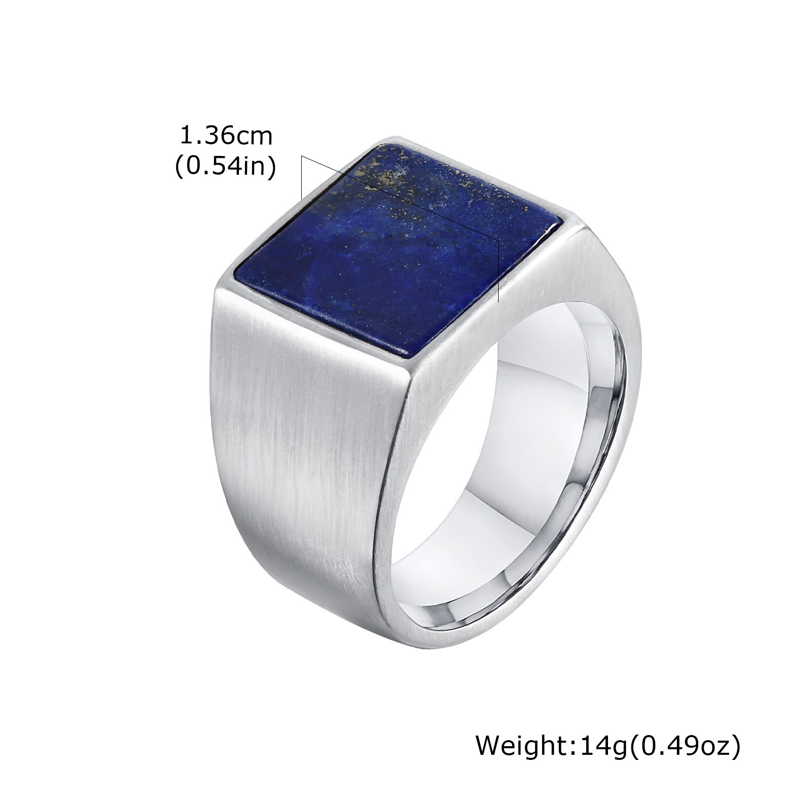 Stainless Steel Square Seal Ring For Men - Image 8