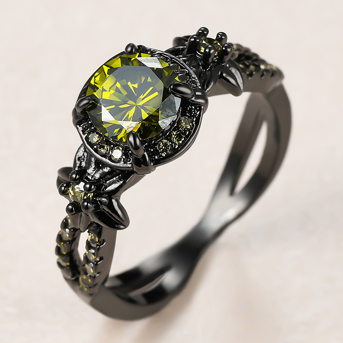 Black Gold Opal Diamond Men Ring - Image 3