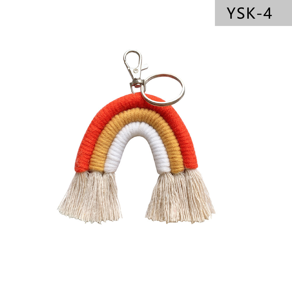 Home Braided Rainbow Tassel Keychain - Image 7