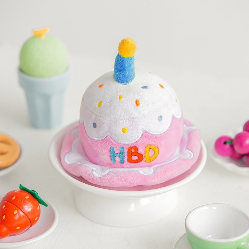 Creative Plush Birthday Chew Hat Toy