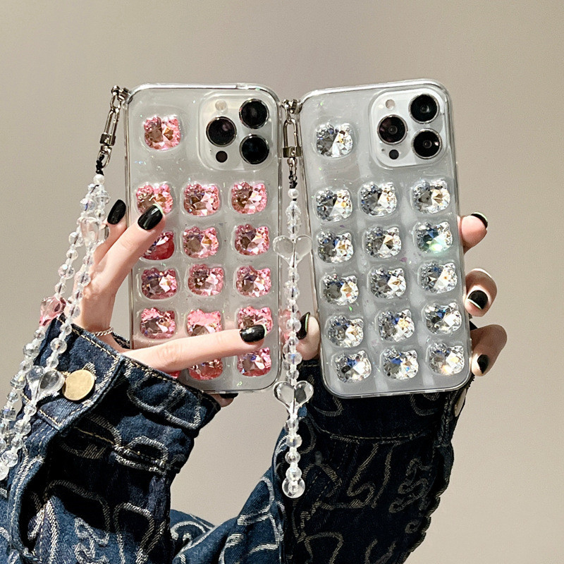 Epoxy Crystal Cat Shaped Phone Case