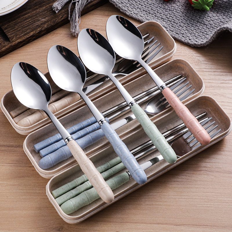 Portable Wheat Straw Cutlery Set - Image 3